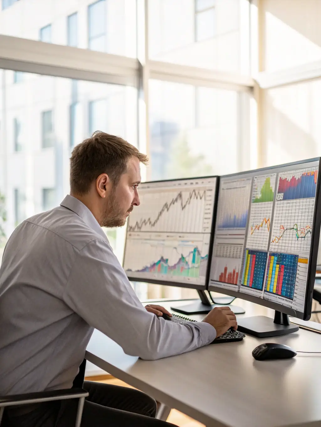 A consultant presenting data-driven insights and recommendations to a client using a modern presentation tool on a laptop. The image should convey data analysis and actionable insights.